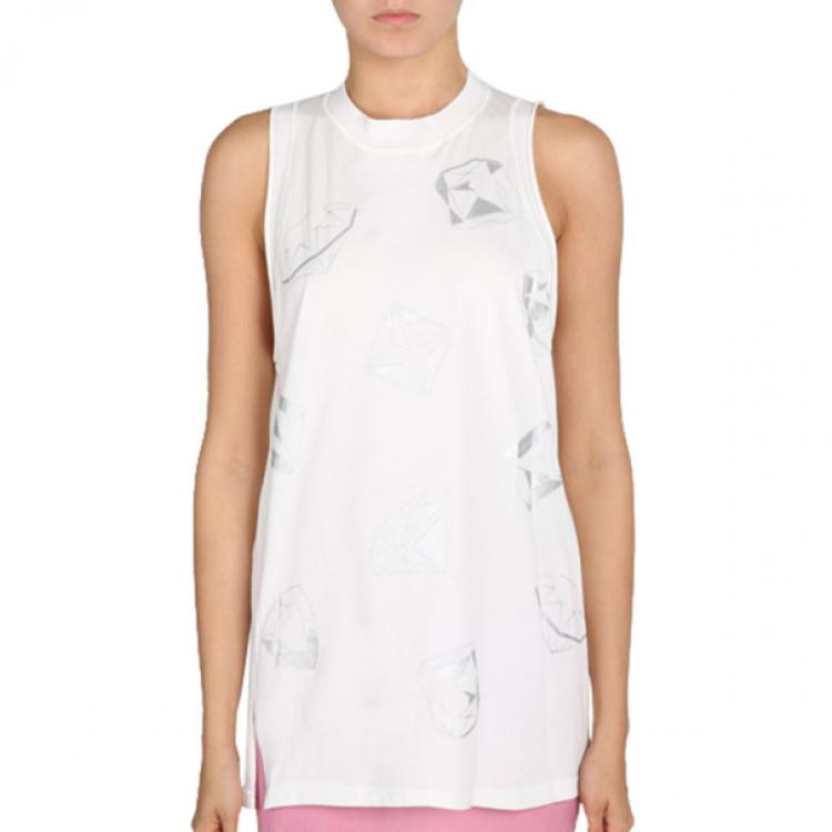Pre Owned 3.1 Phillip Lim Foil-Print Oversized Tank Top M