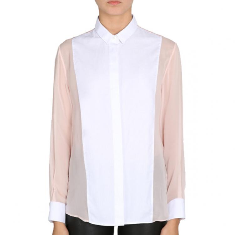 Pre Owned 3.1 Phillip Lim Two-Tone Chiffon Shirt M