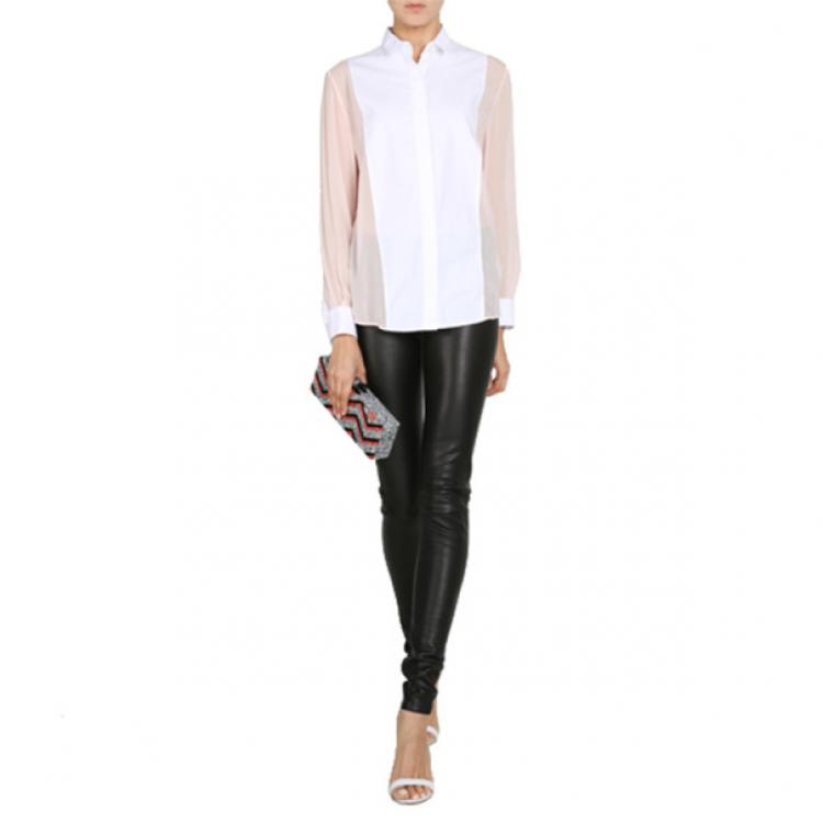 Pre Owned 3.1 Phillip Lim Two-Tone Chiffon Shirt M