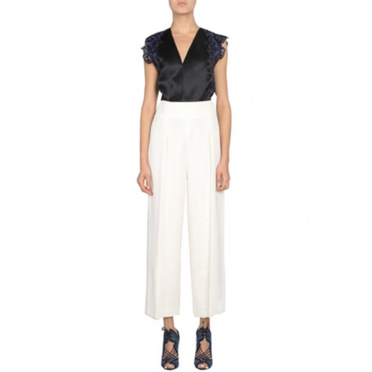 Pre Owned 3.1 Phillip Lim Ivory Wide-Leg Trousers M
