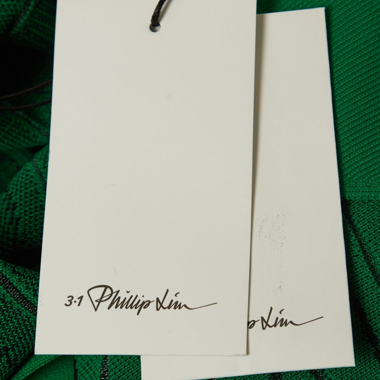 Pre Owned 3.1 Phillip Lim Green Knit Polo T-Shirt M
