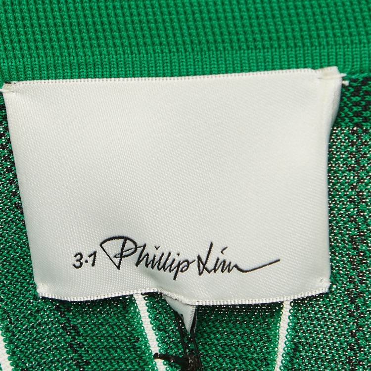 Pre Owned 3.1 Phillip Lim Green Knit Polo T-Shirt M