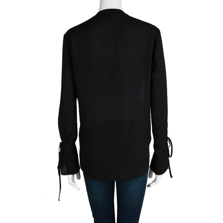Pre Owned 3.1 Phillip Lim Black Silk Whimsical Sleeve Draped Blouse S