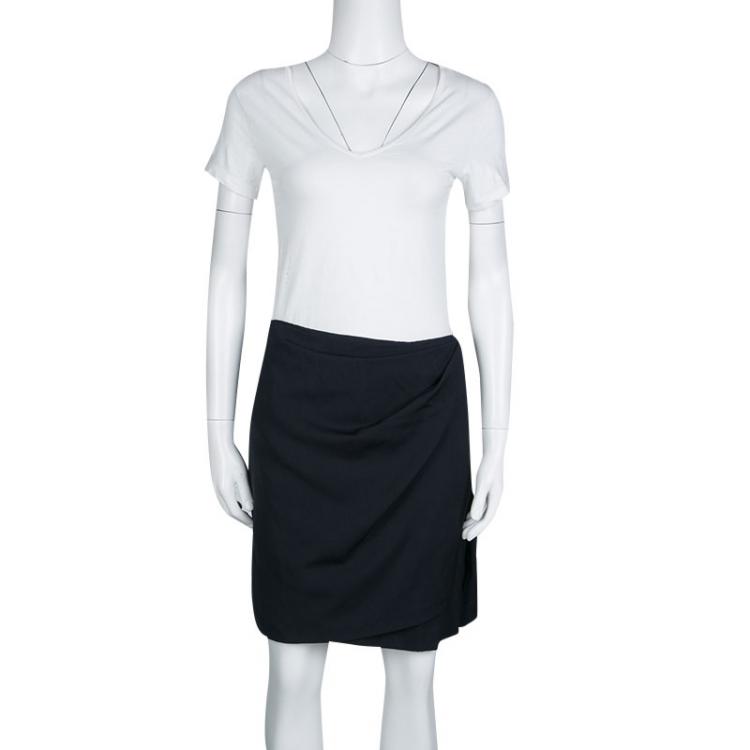 Pre Owned 3.1 Phillip Lim Navy Blue Wrap Mini Skirt M