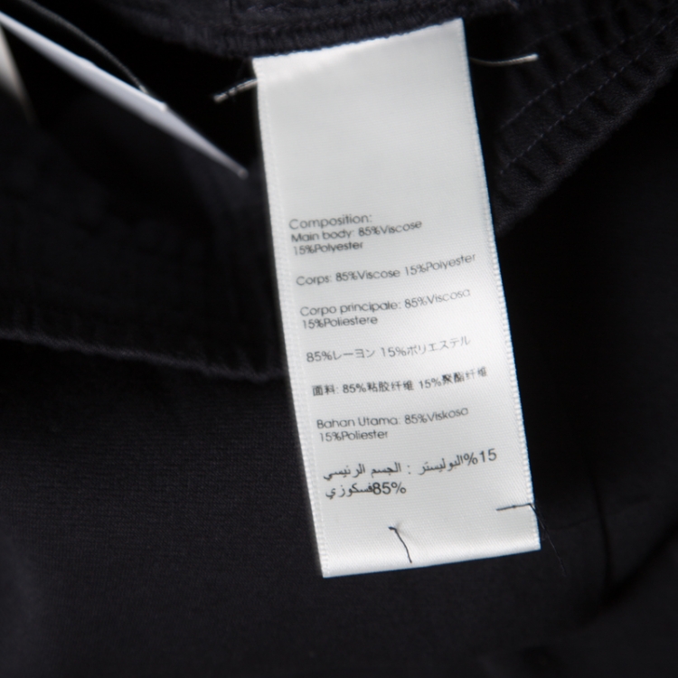 Pre Owned 3.1 Phillip Lim Midnight Black Crepe Elasticized Waist Straight Leg Pants L