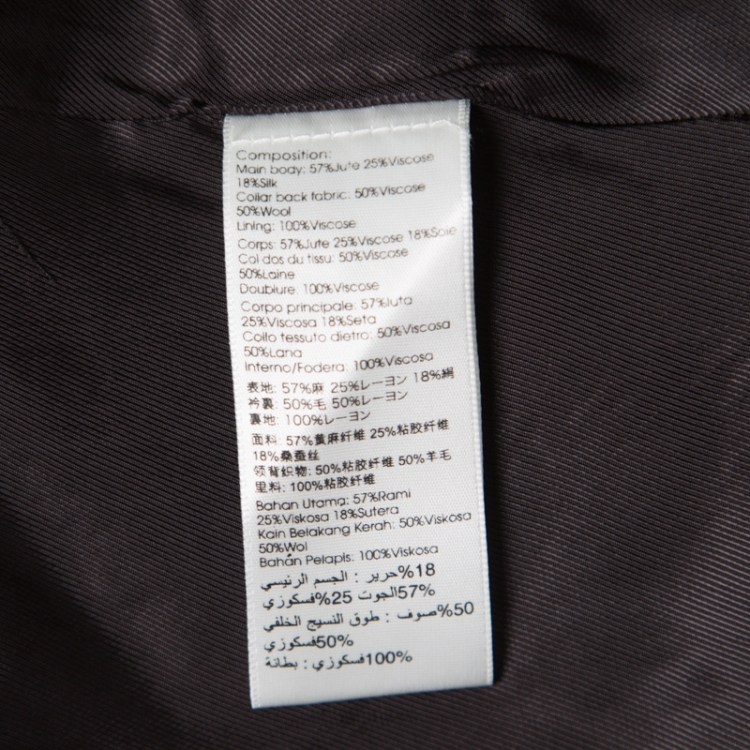 Pre Owned 3.1 Phillip Lim Black Jute and Silk Blend Double Breasted Blazer M
