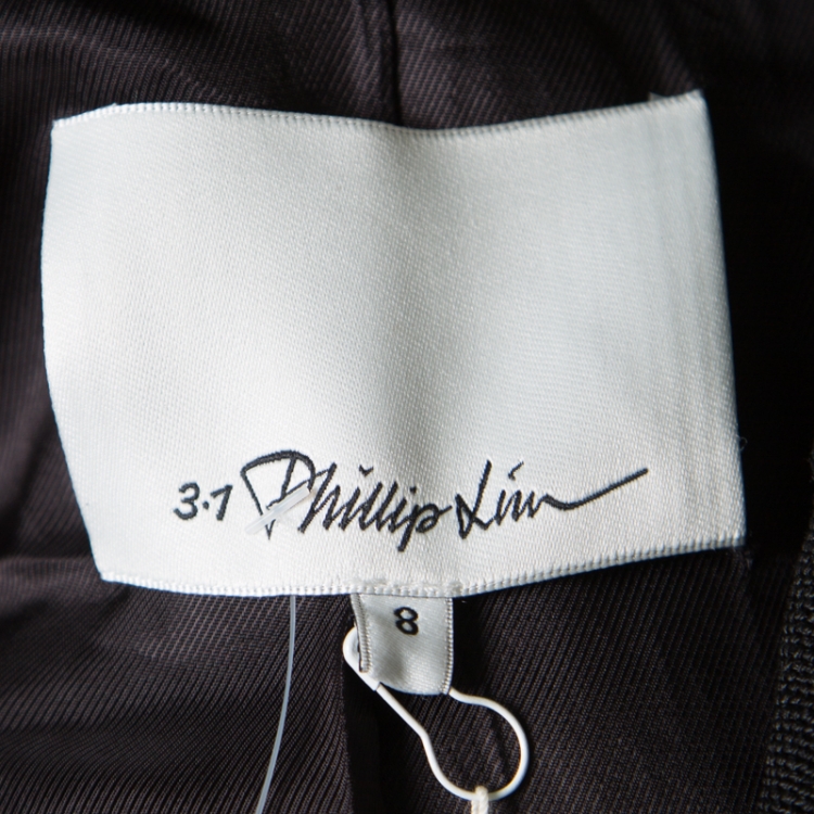 Pre Owned 3.1 Phillip Lim Black Jute and Silk Blend Double Breasted Blazer M