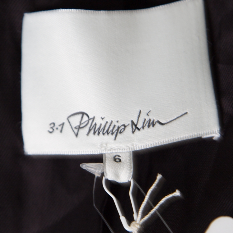 Pre Owned 3.1 Phillip Lim Black Wool Satin Trim Classic Tuxedo Blazer S