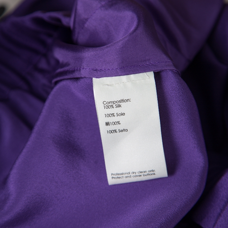Pre Owned 3.1 Phillip Lim Purple Draped Pocket Elasticized Waist Pants M