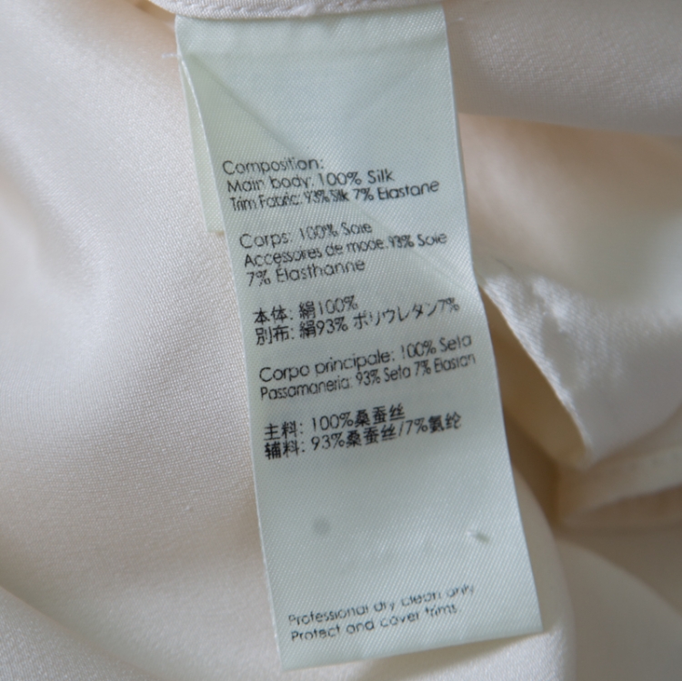 Pre Owned 3.1 Phillip Lim Cream Silk Faux Layered Shirt Dress M