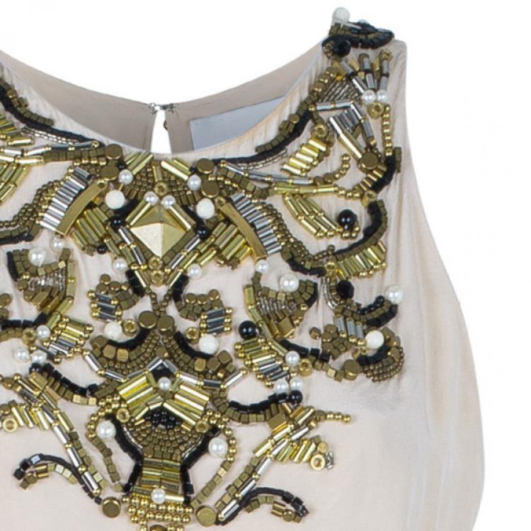 Pre Owned 3.1 Phillip Lim Blush Pink Embellished Top M