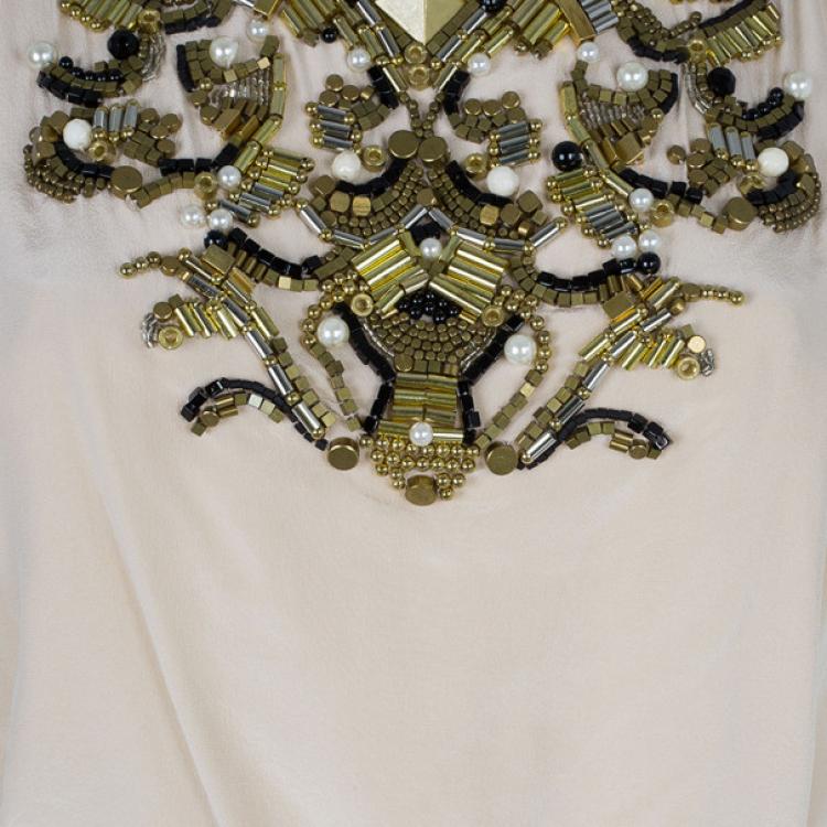 Pre Owned 3.1 Phillip Lim Blush Pink Embellished Top M