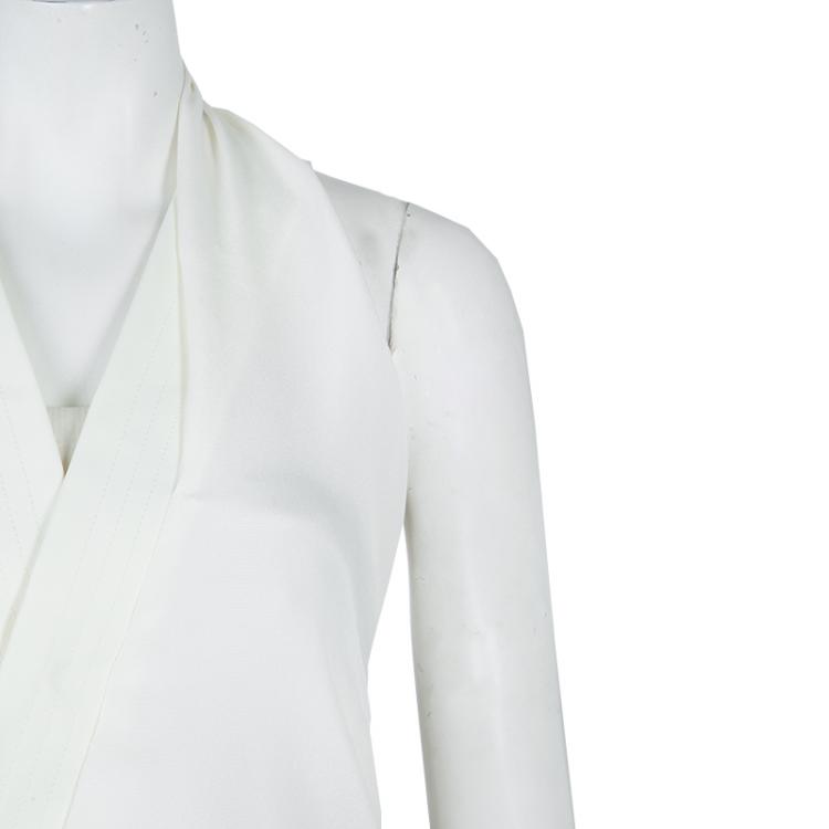 Pre Owned 3.1 Phillip Lim Cream and Beige Halter Crossback Jumpsuit XS