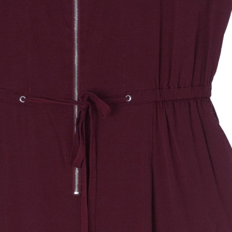 Pre Owned 3.1 Phillip Lim Burgundy Drawstring Jumpsuit M