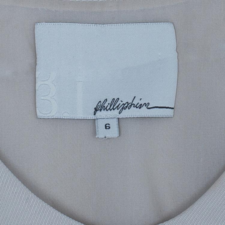 Pre Owned 3.1 Phillip Lim Ivory Silk Trapeze Top M