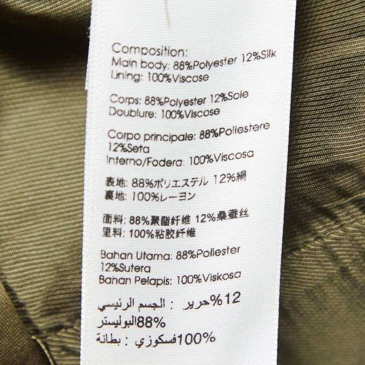 Pre Owned 3.1 Phillip Lim Green Satin Paperbag Waist Shorts XS