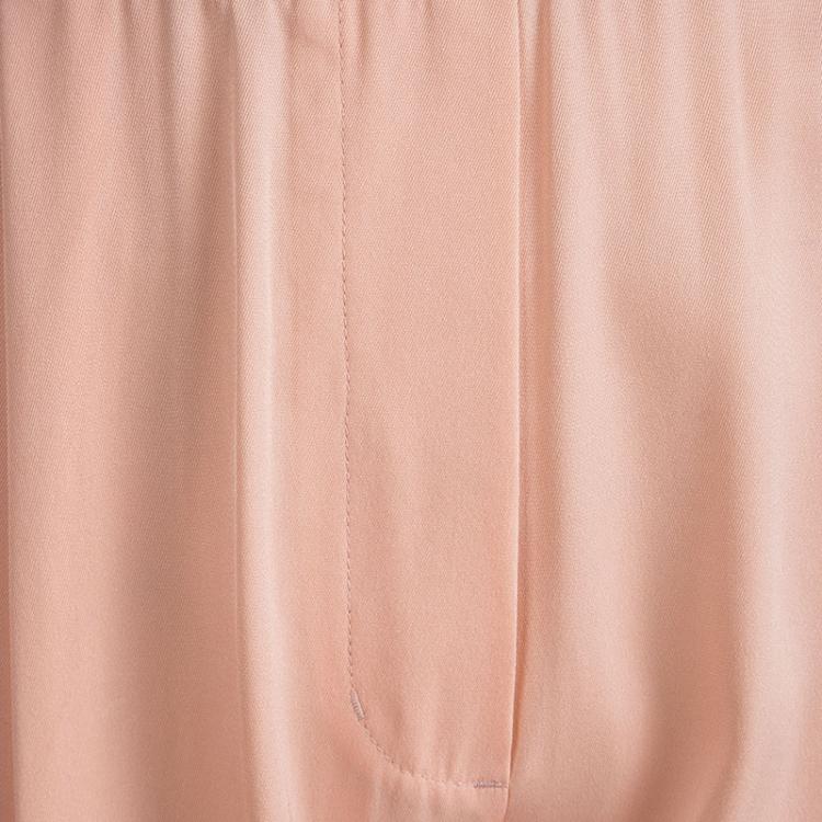 Pre Owned 3.1 Phillip Lim Peach Draped Pocket Elasticized Waist Trousers M
