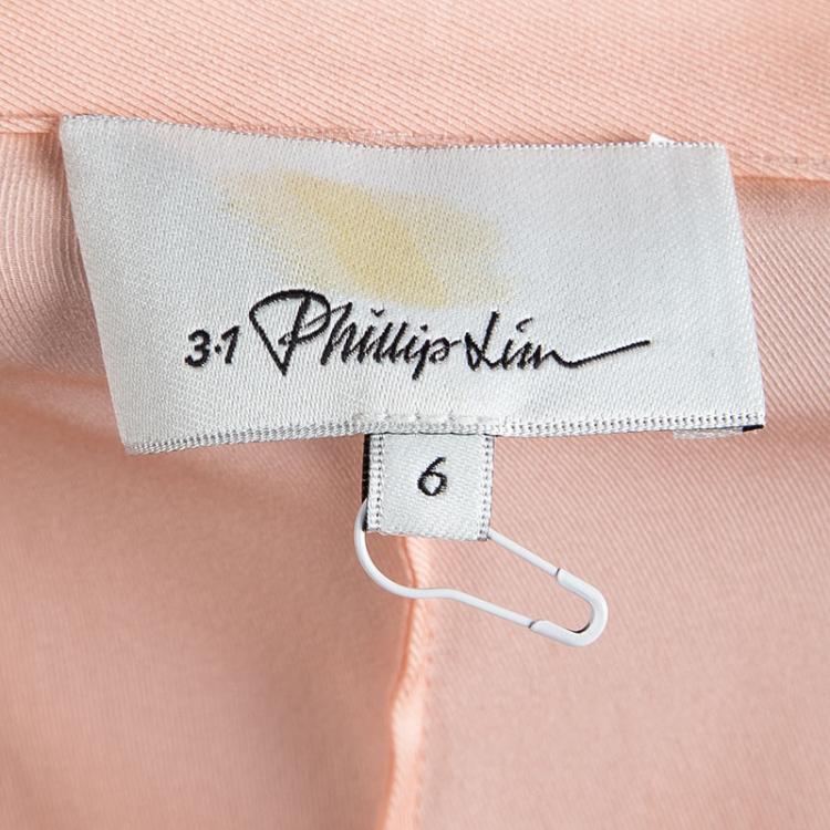 Pre Owned 3.1 Phillip Lim Peach Draped Pocket Elasticized Waist Trousers M