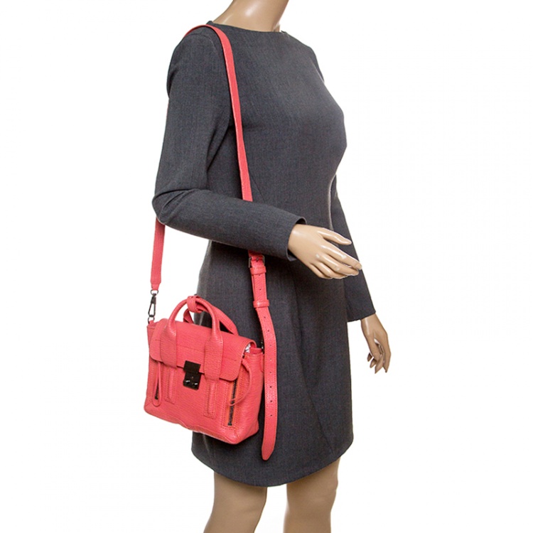 Pre Owned 3.1 Phillip Lim Coral Leather Mini Pashli Satchel