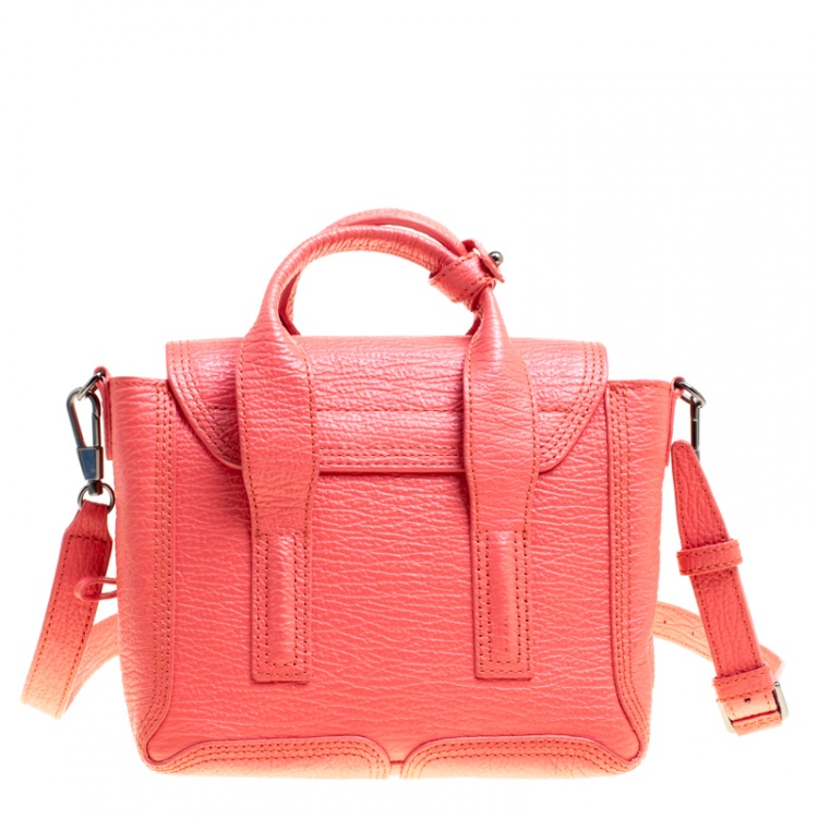 Pre Owned 3.1 Phillip Lim Coral Leather Mini Pashli Satchel