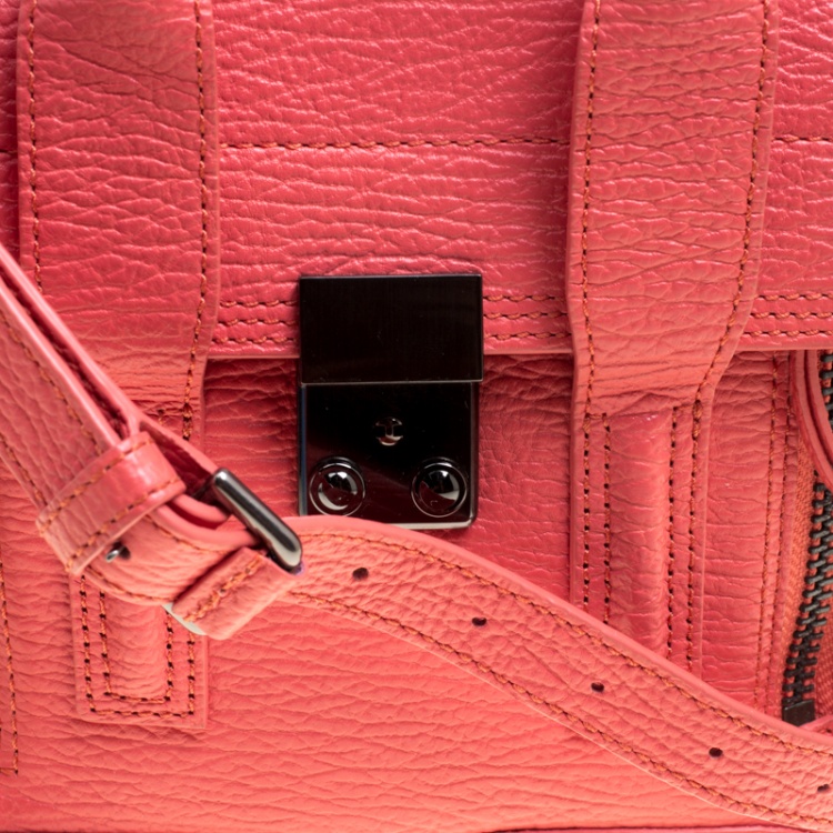 Pre Owned 3.1 Phillip Lim Coral Leather Mini Pashli Satchel