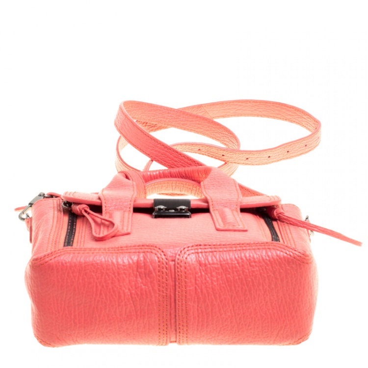 Pre Owned 3.1 Phillip Lim Coral Leather Mini Pashli Satchel
