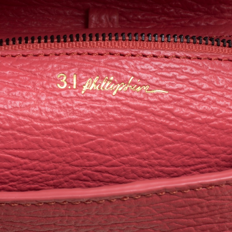 Pre Owned 3.1 Phillip Lim Coral Leather Mini Pashli Satchel