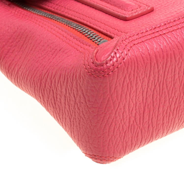 Pre Owned 3.1 Phillip Lim Coral Pink Leather Mini Pashli Top Handle Shoulder Bag