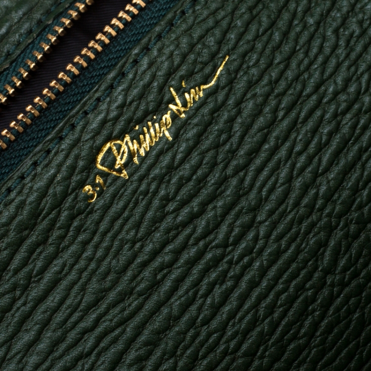 Pre Owned 3.1 Phillip Lim Green Leather Large Pashli Top Handle Bag