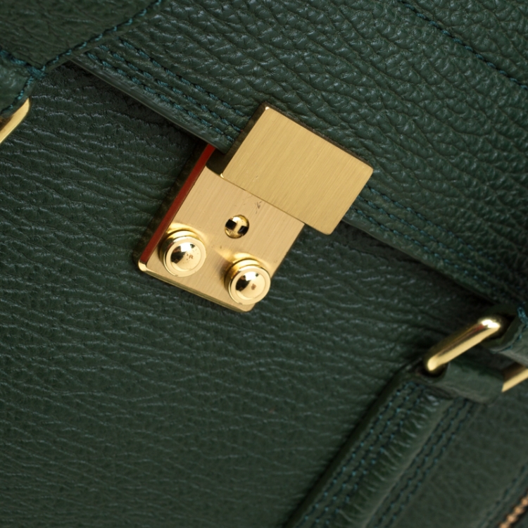 Pre Owned 3.1 Phillip Lim Green Leather Large Pashli Top Handle Bag