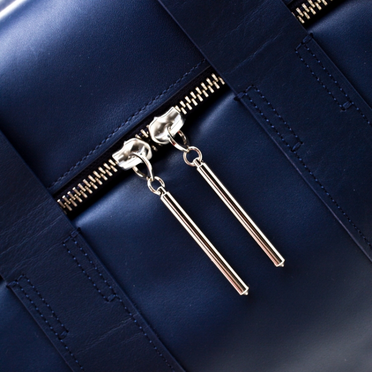 Pre Owned 3.1 Phillip Lim Navy Blue Leather 31 Hour Satchel
