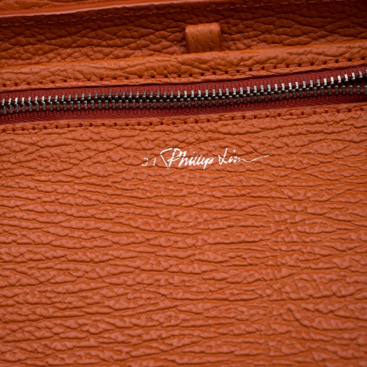 Pre Owned 3.1 Phillip Lim Orange Leather Mini Pashli Top Handle Bag