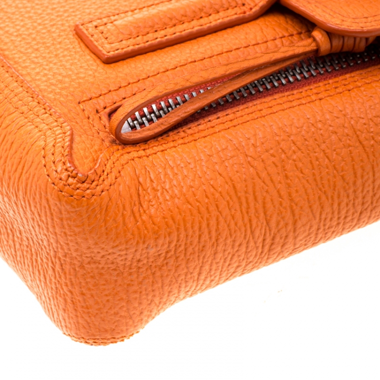 Pre Owned 3.1 Phillip Lim Orange Leather Mini Pashli Top Handle Bag