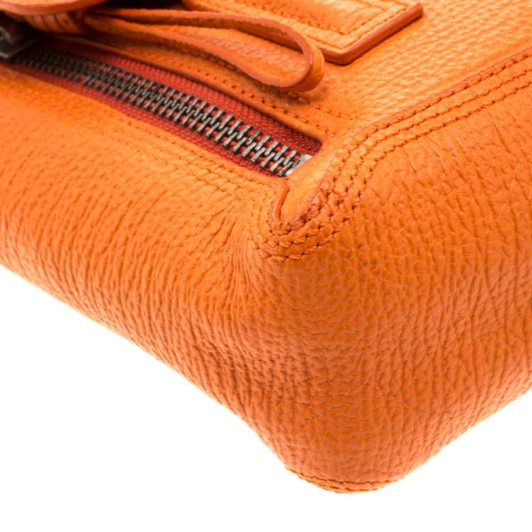 Pre Owned 3.1 Phillip Lim Orange Leather Mini Pashli Top Handle Bag