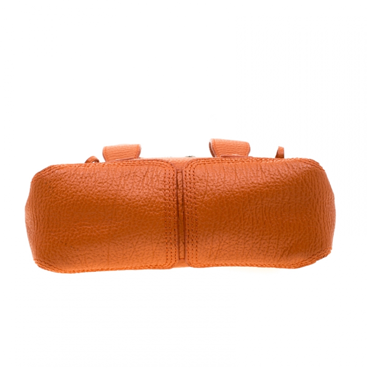 Pre Owned 3.1 Phillip Lim Orange Leather Mini Pashli Top Handle Bag
