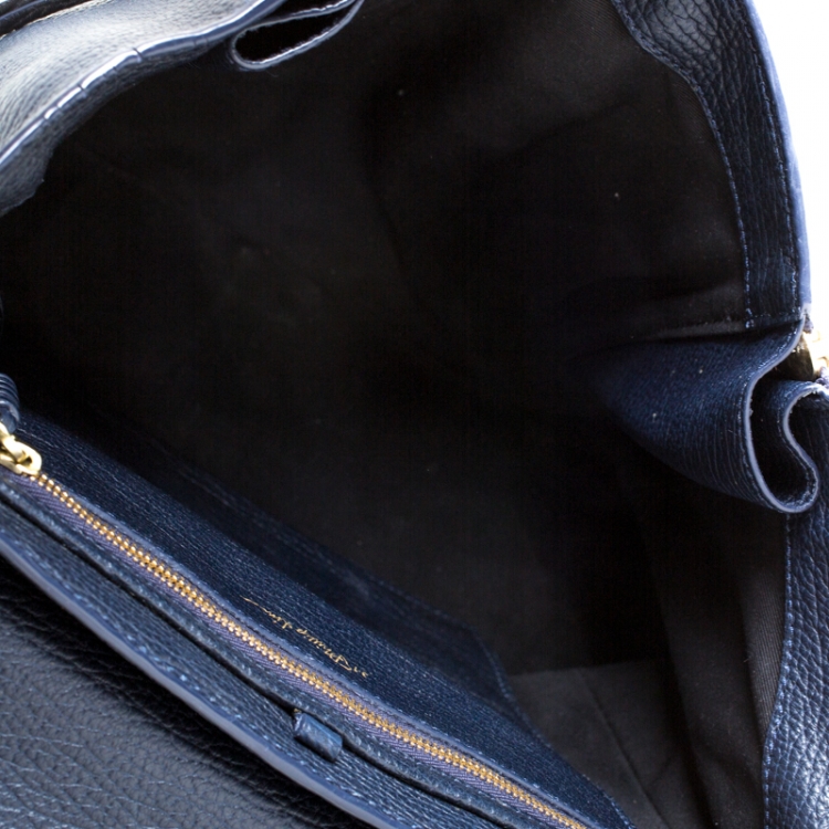 مملوكة مسبقًا 3.1 Phillip Lim Navy Blue Leather Medium Pashli Tote