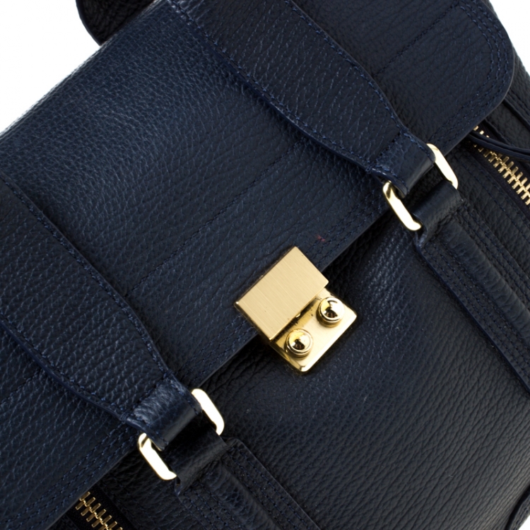 مملوكة مسبقًا 3.1 Phillip Lim Navy Blue Leather Medium Pashli Tote