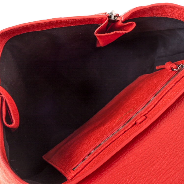 Pre Owned 3.1 Phillip Lim Orange Leather Medium Pashli Satchel