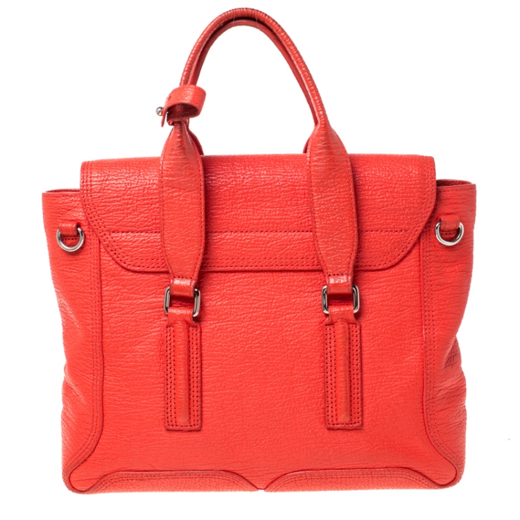 Pre Owned 3.1 Phillip Lim Orange Leather Medium Pashli Satchel