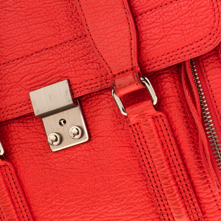 Pre Owned 3.1 Phillip Lim Orange Leather Medium Pashli Satchel