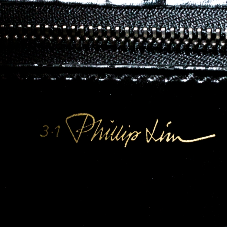 Pre Owned 3.1 Phillip Lim Black Snakeskin Embossed Leather Mini Pashli Satchel