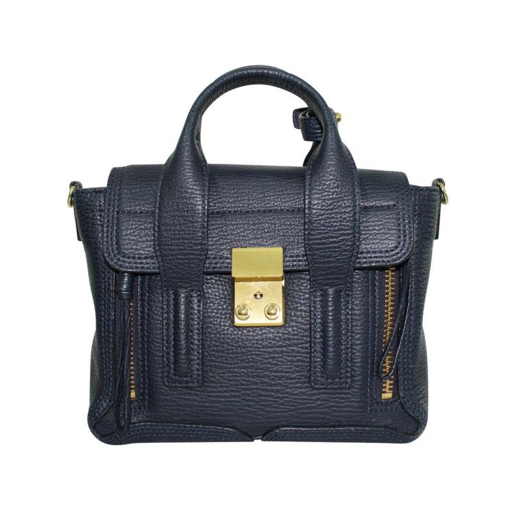 Pre Owned Phillip Lim Blue Leather Pashli Mini Satchel