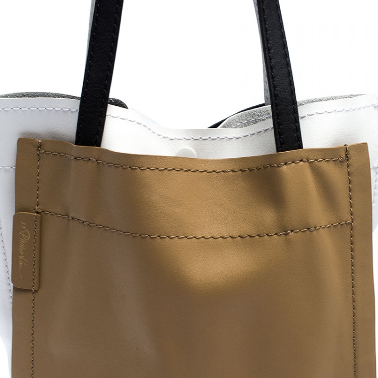 Pre Owned 3.1 Philip Lim Tricolor Leather Slim Accordion Tote