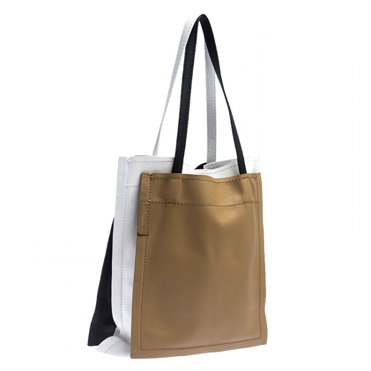 Pre Owned 3.1 Philip Lim Tricolor Leather Slim Accordion Tote