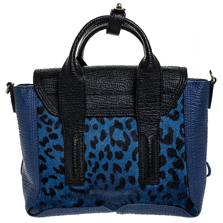 Pre Owned 3.1 Phillip Lim Multicolor Leather and Calfhair Mini Pashli Top Handle Bag