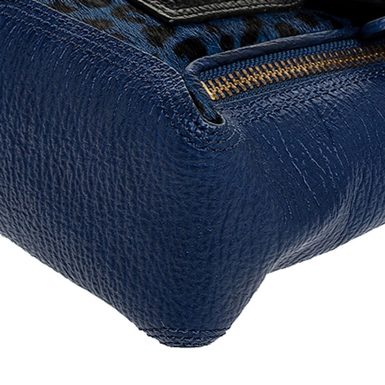 Pre Owned 3.1 Phillip Lim Multicolor Leather and Calfhair Mini Pashli Top Handle Bag