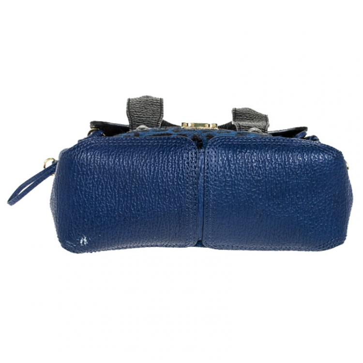 Pre Owned 3.1 Phillip Lim Multicolor Leather and Calfhair Mini Pashli Top Handle Bag