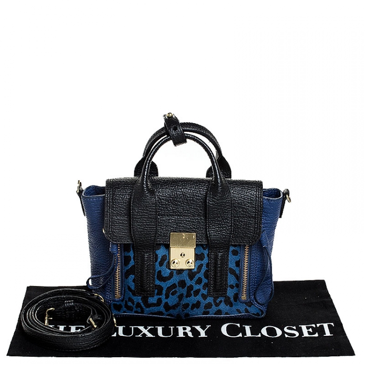Pre Owned 3.1 Phillip Lim Multicolor Leather and Calfhair Mini Pashli Top Handle Bag