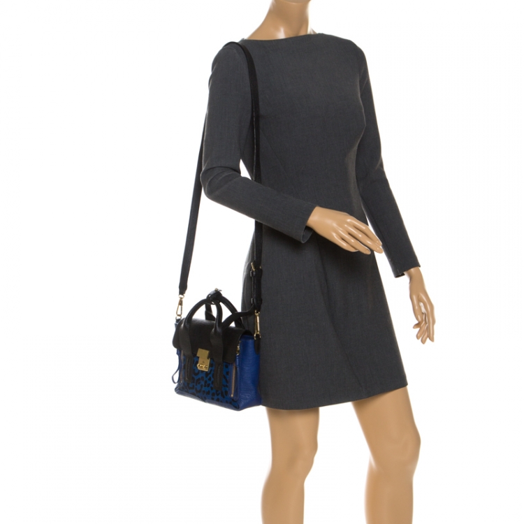 Pre Owned 3.1 Phillip Lim Multicolor Leather and Calfhair Mini Pashli Top Handle Bag