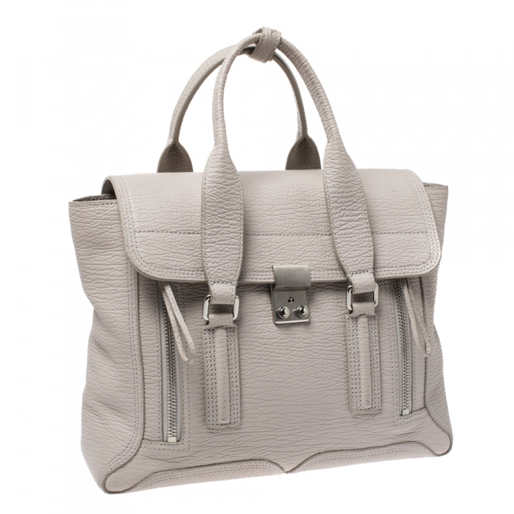 Pre Owned 3.1 Phillip Lim Antique Beige Leather Medium Pashli Satchel